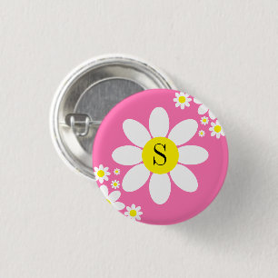 Enkel design för vit och Shock rosa Inledande Dais Knapp