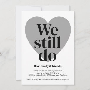 Enkel design för Vow-förnyelseinbjudan Inbjudningar