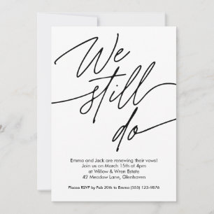 Enkel design för Vow-förnyelseinbjudan Inbjudningar