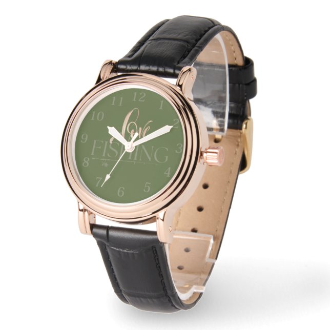 Enkel design | Kärlek fiske Armbandsur (Vinkel)