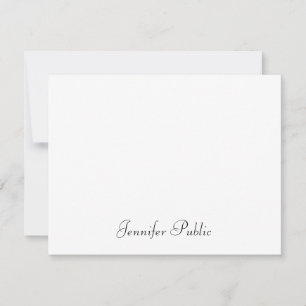 Enkel designa Elegant-handskript Namn-textplattfor Anteckningskort