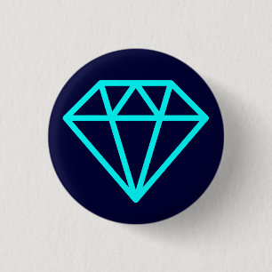 Enkel diameter - cyan på Mörkens flotta Knapp
