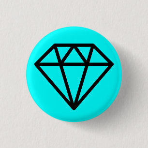 Enkel diameter - svart på cyan knapp