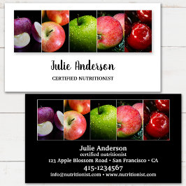 Enkel dietist nutritionist hälsosam mat visitkort