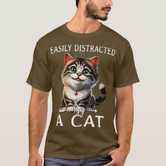 Enkel distraherad av katter 5 t shirt