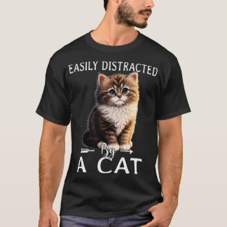 Enkel distraherad av katter t shirt