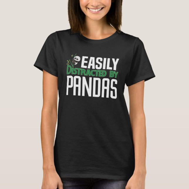 Enkel distraherad av pandor t shirt (Framsida)