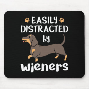 Enkel distraherad av Wiener Funny Dachshund Hund Musmatta