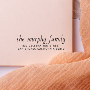 Enkel DIY-familj Namn & Returadress Stämpel