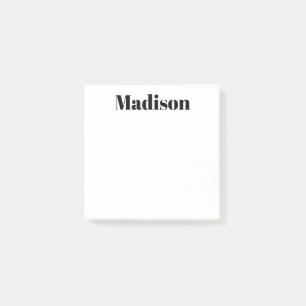 Enkel djärv modern typografipersonlig post-it block