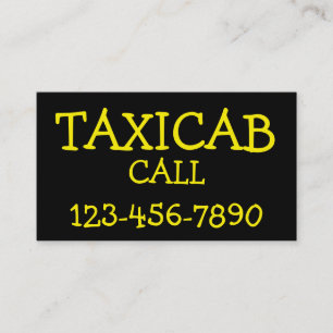Enkel djärv taxi visitkort