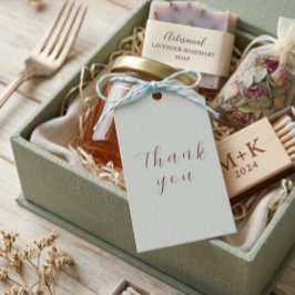 Enkel Dove Grå Akvarell Vildblomma Blommig  Presentetikett