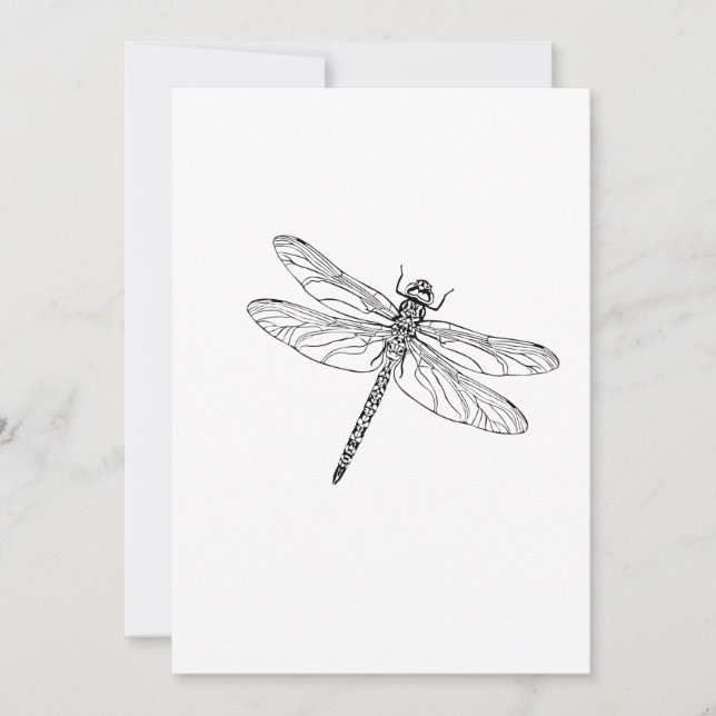 Enkel Dragonfly Julkort (Framsida)