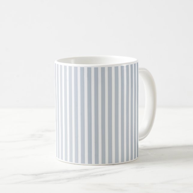 Enkel dubbelsidig dekoration i ränder & bur kaffemugg (Framsida höger)