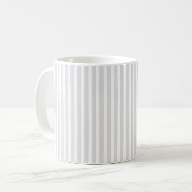 Enkel dubbelsidig dekoration i ränder & bur kaffemugg (Framsida vänster)