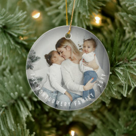 Enkel Dubbla Foto Modern jul-Helgdag Julgransprydnad Keramik