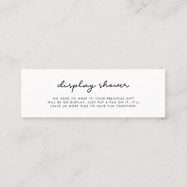 Enkel duschkortsinmatning för Visning Mini Visitkort (Framsida)