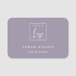 Enkel Dusky Lilac Anpassningsbar Promotion Busines Namnbricka
