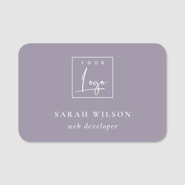 Enkel Dusky Lilac Anpassningsbar Promotion Busines Namnbricka (Framsida)