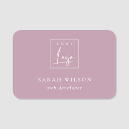 Enkel Dusky Rosa Anpassningsbar Promotional Busine Namnbricka