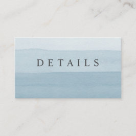 Enkel Dusty Blue Modern Ombre Gräns Bröllop Tilläggskort