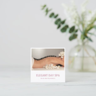 Enkel Dusty Ro Rosa Elegant Spa Modern Fyrkantigt Visitkort