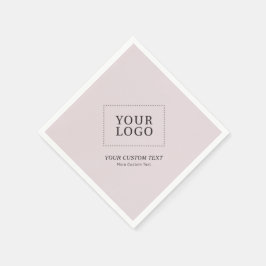 Enkel Dusty Rosa Anpassningsbar Business Logotyp P Pappersservett
