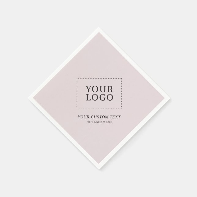 Enkel Dusty Rosa Anpassningsbar Business Logotyp P Pappersservett (Hörn)
