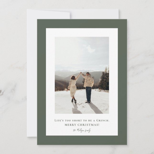 Enkel ebenholtsram fotobutik  julkort (Framsida)