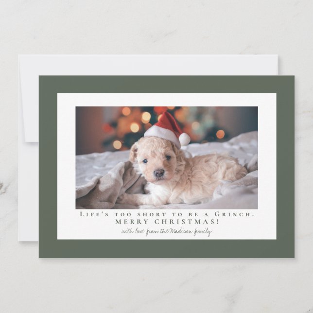 Enkel ebenholtsram fotografering  julkort (Framsida)