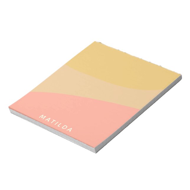 Enkel ekologisk Shapes Sherbet Pastel-Personlig Anteckningsblock (Roterad)