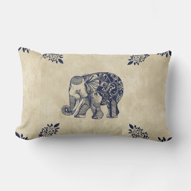 Enkel elefant lumbarkudde (Framsida)