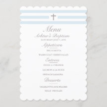 Enkel Elegance Boys Baptism Menu