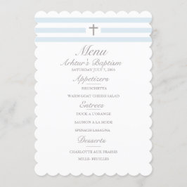 Enkel Elegance Boys Baptism Menu Meny