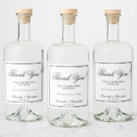 Enkel elegance Bröllop Tack Black & White