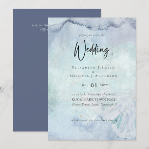 Enkel elegance Dusty Blue Modern Bröllop