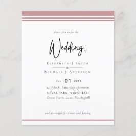 Enkel Elegance Dusty Ro Rosa Budget Bröllop