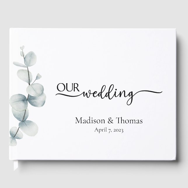 Enkel elegance - Eucalyptus - Guest Bok (Framsida)