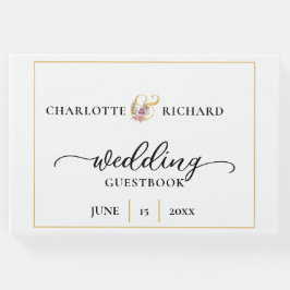 Enkel elegance, Guld Ampersand med Namn Guest B Gästböcker