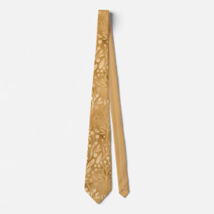 Enkel Elegance Guld Foliage Mönster Snyggt Slips