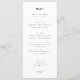 Enkel Elegance Typography & Botanical Menu Meny