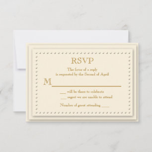Enkel Elegans Cream RSVP-kort OSA Kort