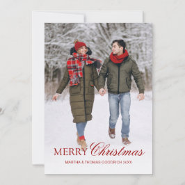 Enkel Elegant 1 Photo White Gradient-jul Julkort