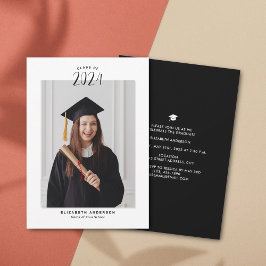 Enkel Elegant 2024 Studenten-foto Meddelande