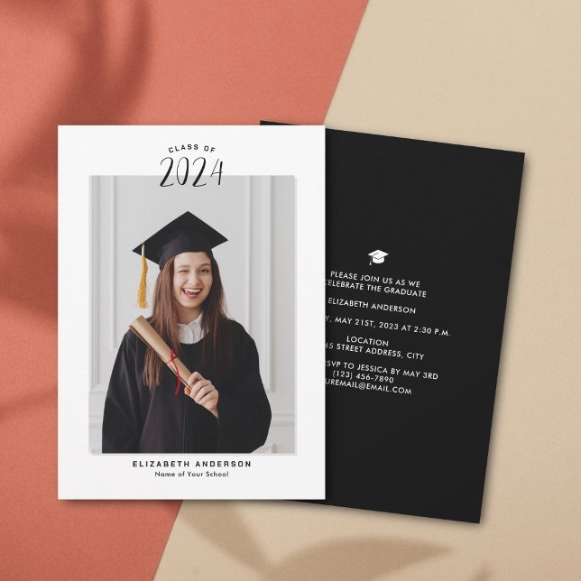 Enkel Elegant 2024 Studenten-foto Meddelande (Skapare uppladdad)
