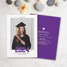 Enkel Elegant 2024 Studenten-foto Meddelande