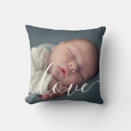 Enkel Elegant 2 Foto Skript Kärlek Kudde