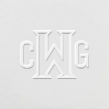 Enkel Elegant 3 Initial Bokstav Monogram MF #3