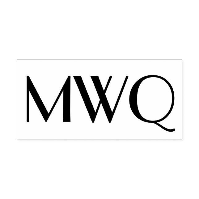 Enkel Elegant 3 Initialer Monogram #6S Självfärgande Stämpel (Design)