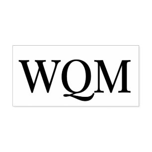 Enkel Elegant 3 Initialer Monogram #92 Självfärgande Stämpel